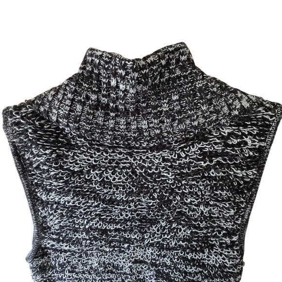 Cable & Gauge Womens Sleeveless Open Front Cardigan Vest Size M Black & White - Picture 5 of 5